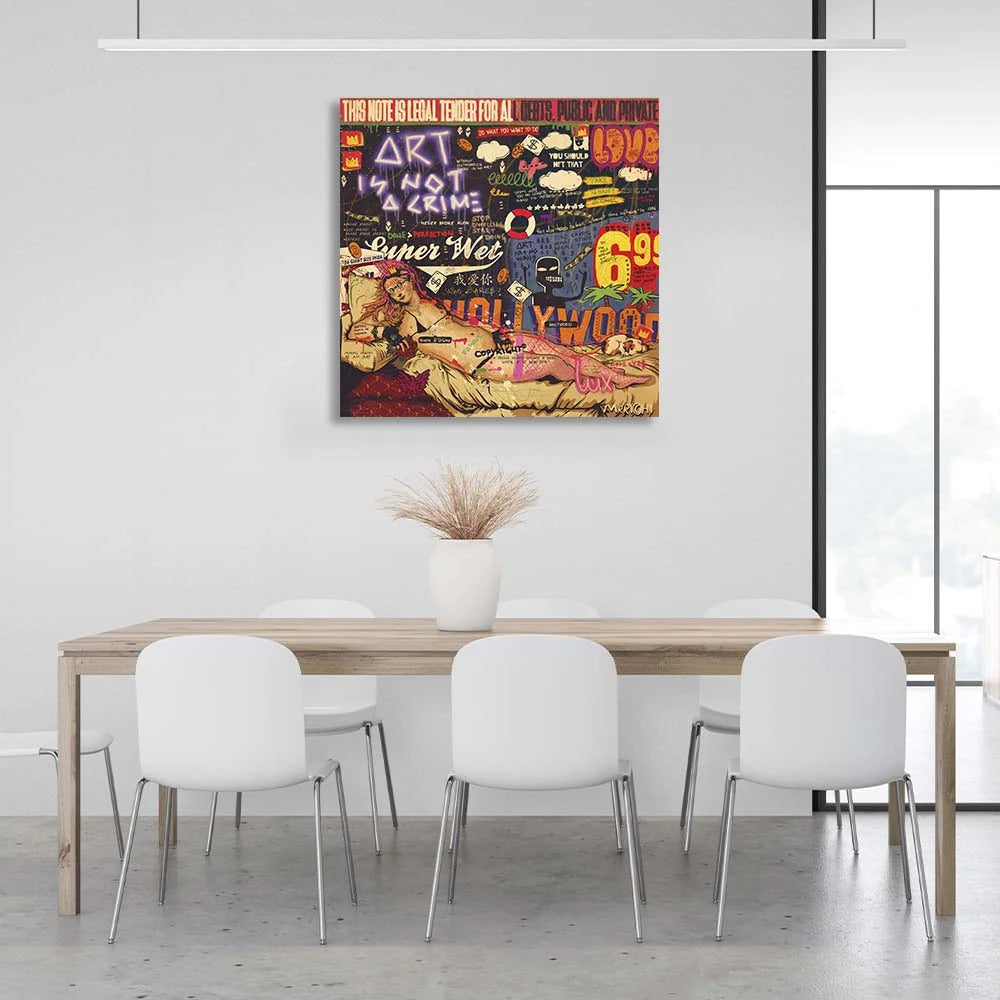 Pop-Art-Druck „Venus und Tizian“ auf Leinwand