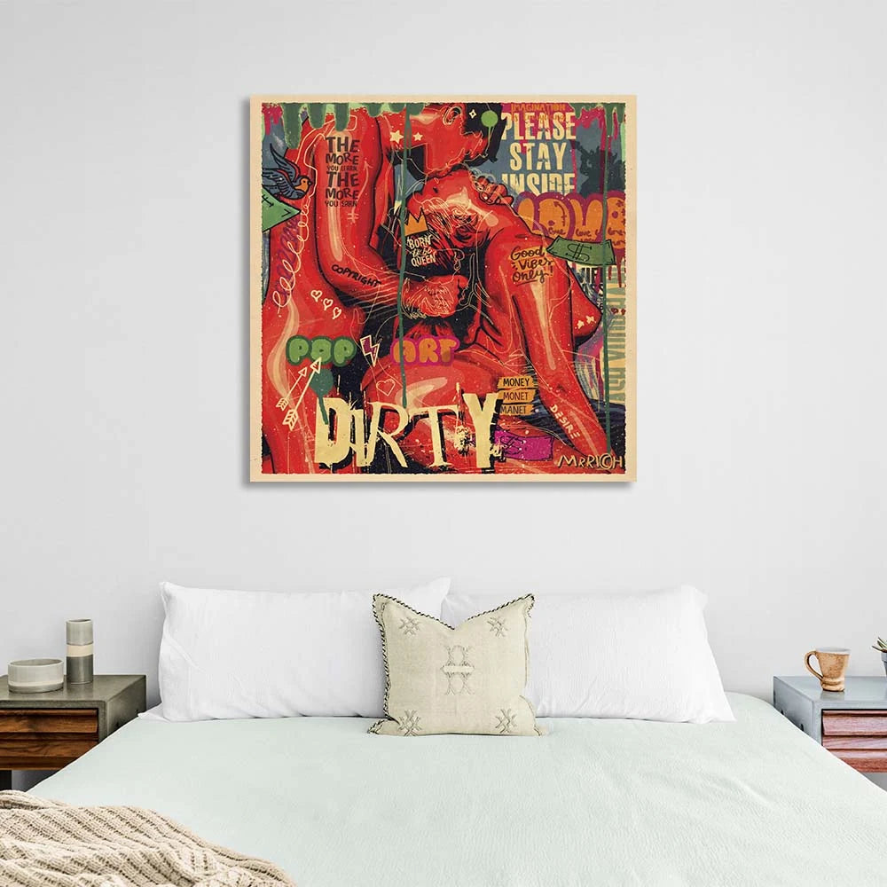 Pop Art Schmutziger Leinwand-Kunstdruck