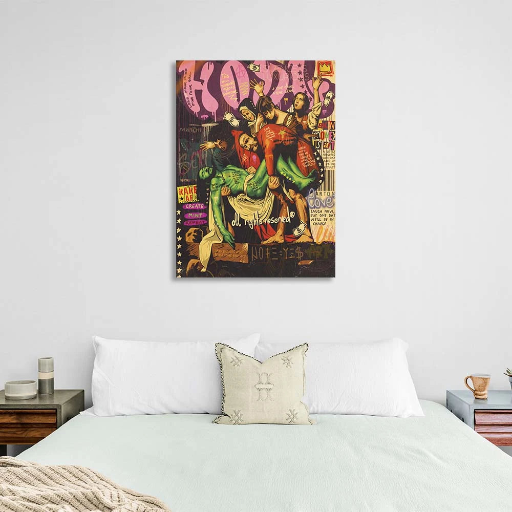 Pop Art Die Trauer Christi Leinwand-Kunstdruck