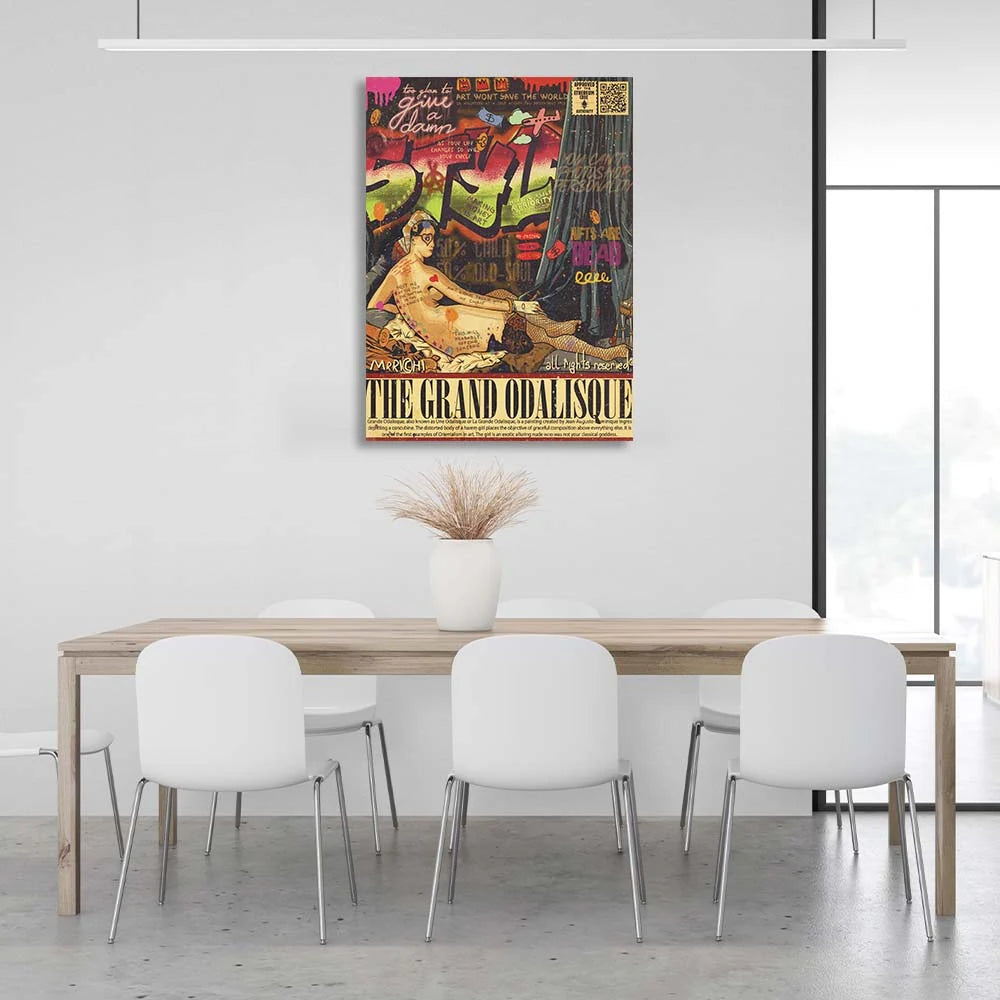 Leinwandbild im Pop-Art-Graffiti-Stil „Odalistka“