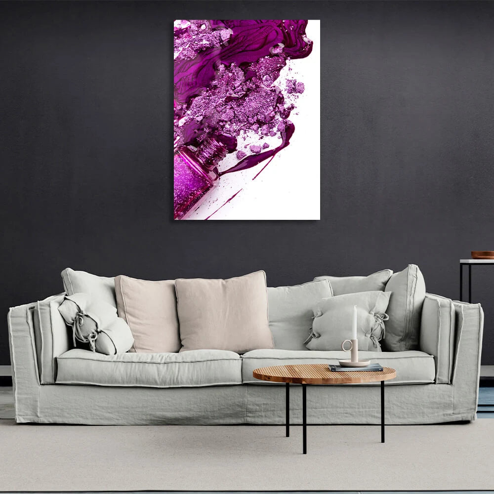 Purple nail polish Canvas Wall Art Print