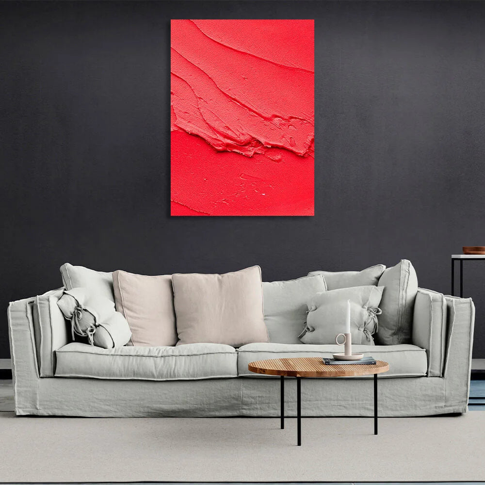 Red paint Canvas Wall Art Print