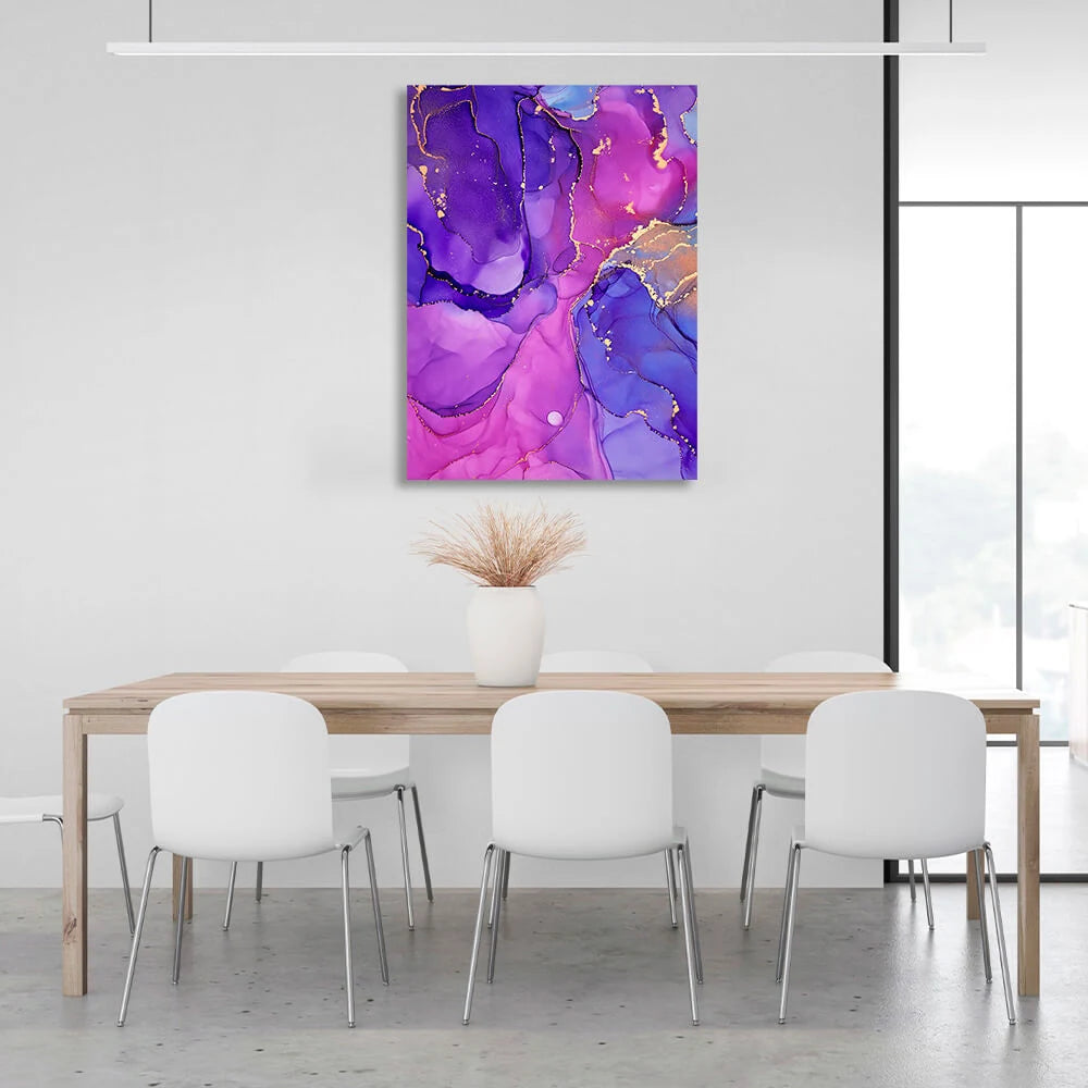 Purple-pink Abstraction Canvas Wall Art Print