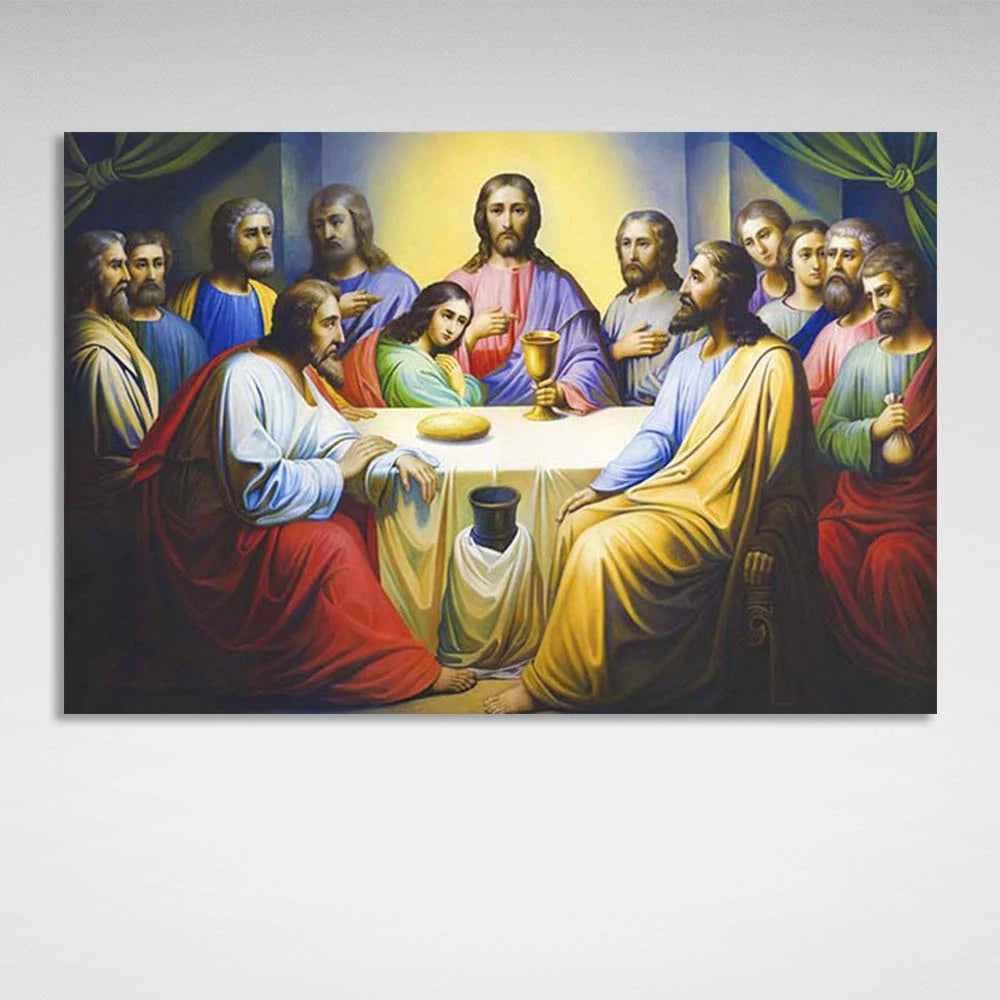 Religiöser Kunstdruck auf Leinwand „Das letzte Abendmahl“