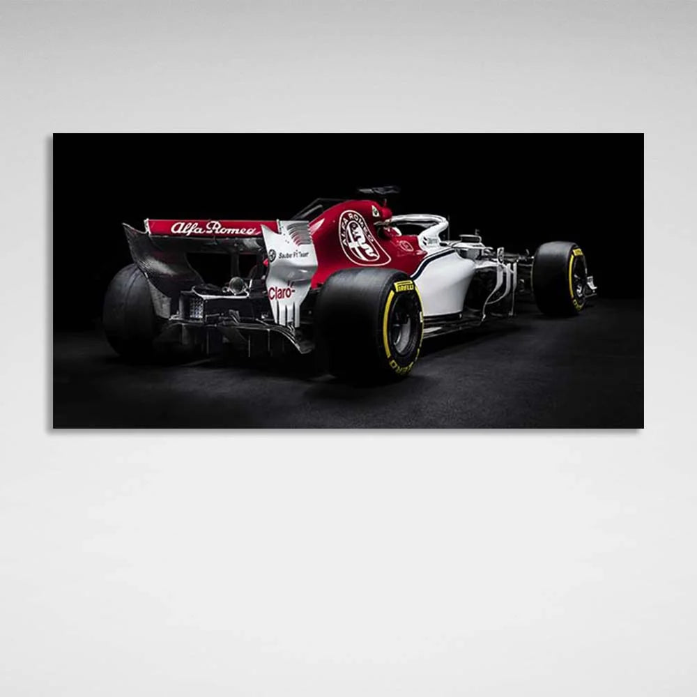 Racing Car Alfa Romeo Canvas Wall Art Print