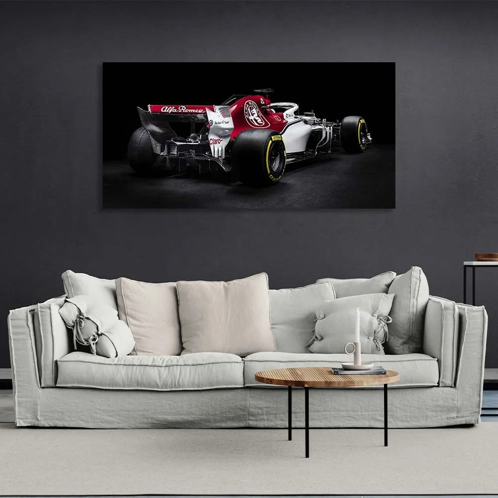 Racing Car Alfa Romeo Canvas Wall Art Print