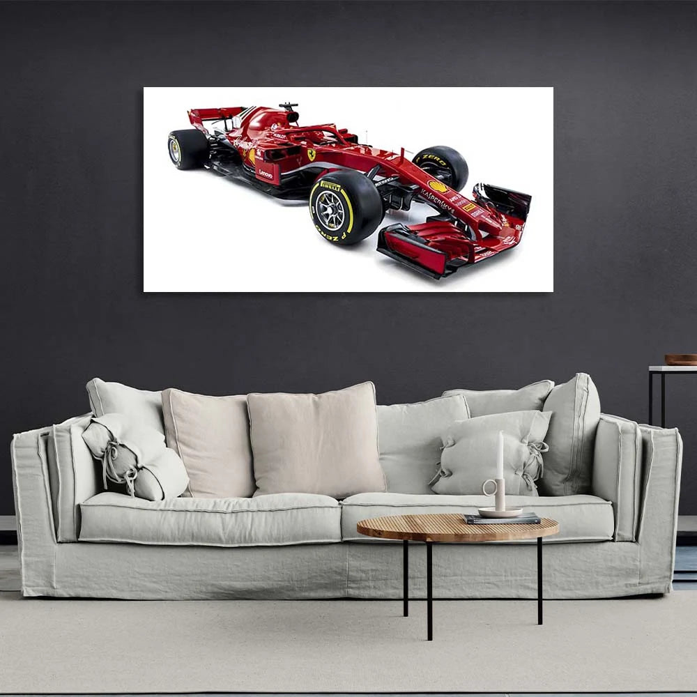 Racing Car Ferrari SF71H Canvas Wall Art Print