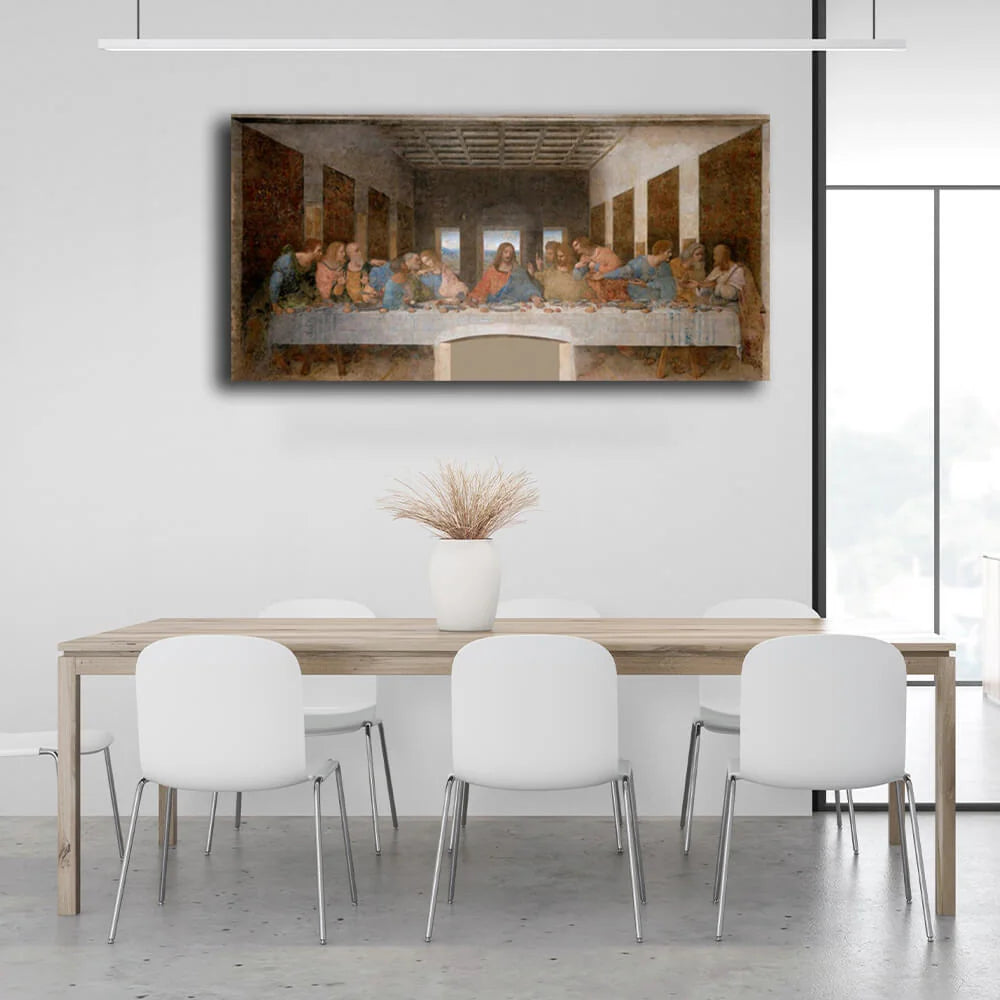 Reproduktion von Leonardo Da Vincis „Das letzte Abendmahl“, Reproduktion auf Leinwand, Kunstdruck