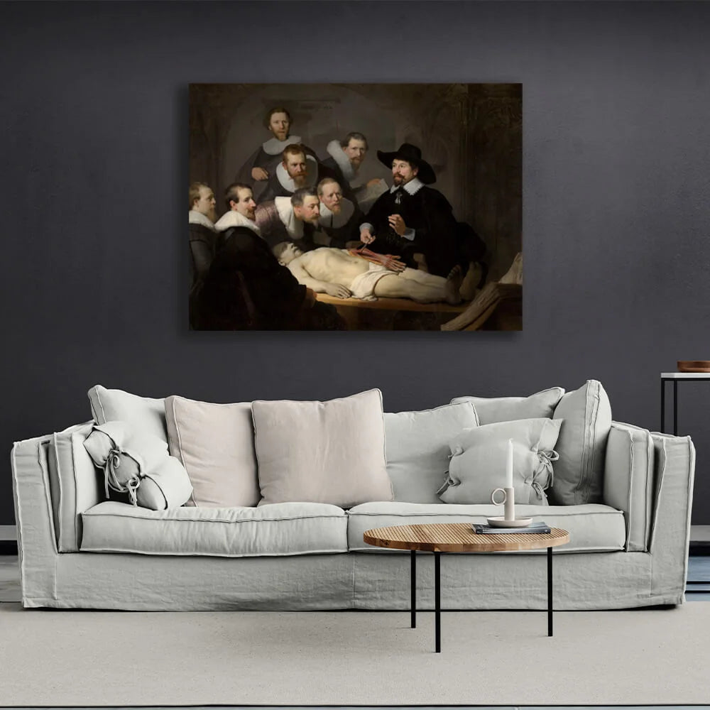 Reproduktion von Dr. Tulps Anatomiestunde, Rembrandt-Reproduktion, Kunstdruck auf Leinwand