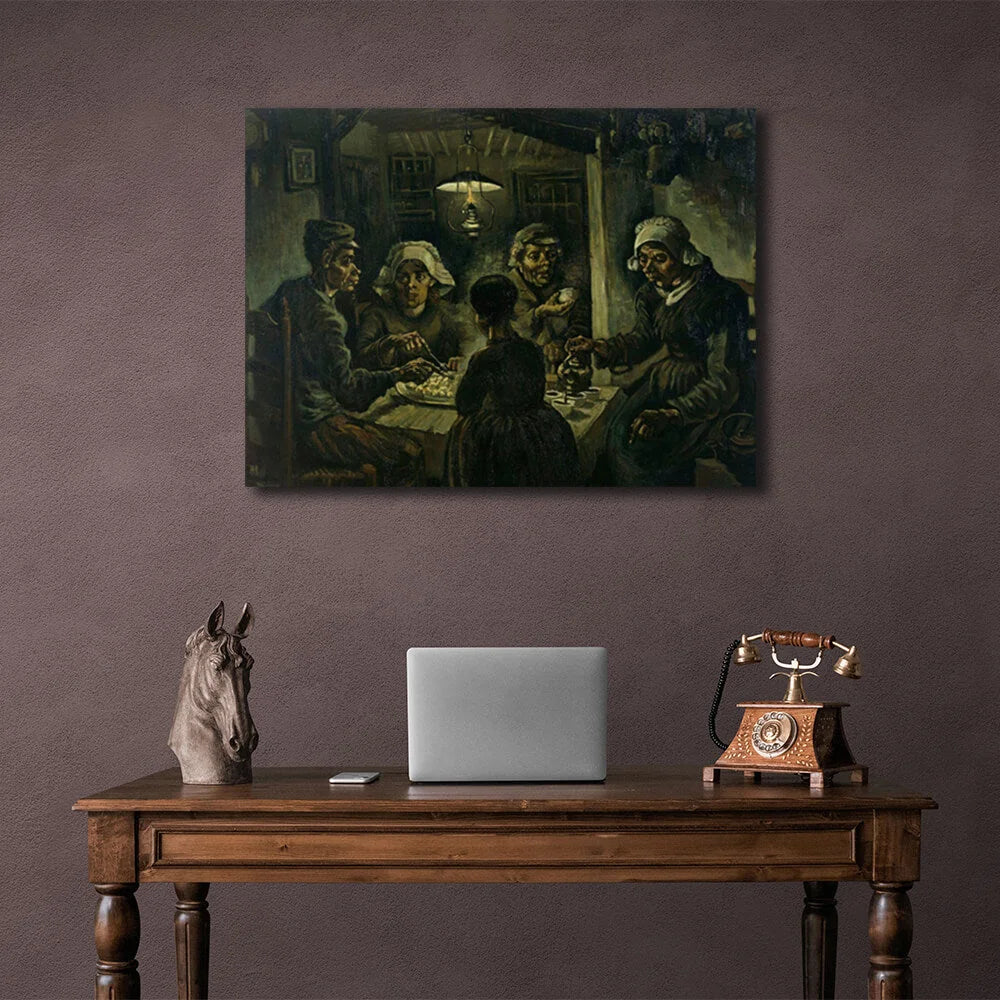 Reproduktion Kartoffelesser Reproduktion Leinwand Wand Kunstdruck