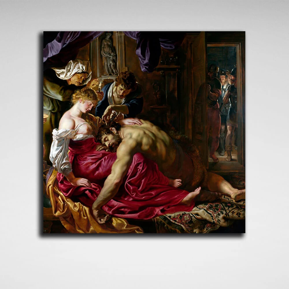 Samson and Dalila Canvas Wall Art Print