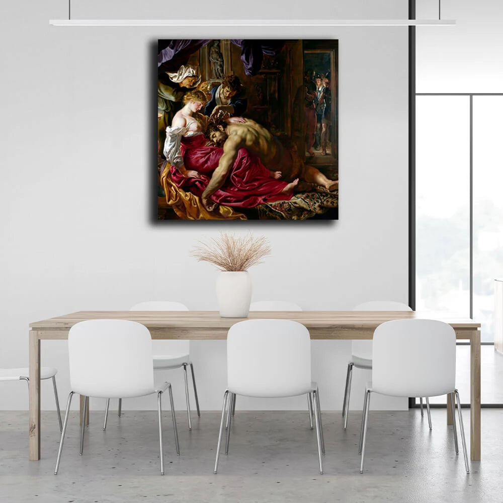 Samson and Dalila Canvas Wall Art Print