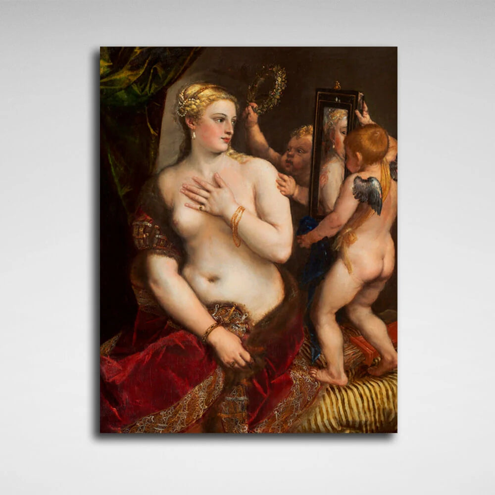 Venus and Titian Canvas Wall Art Print