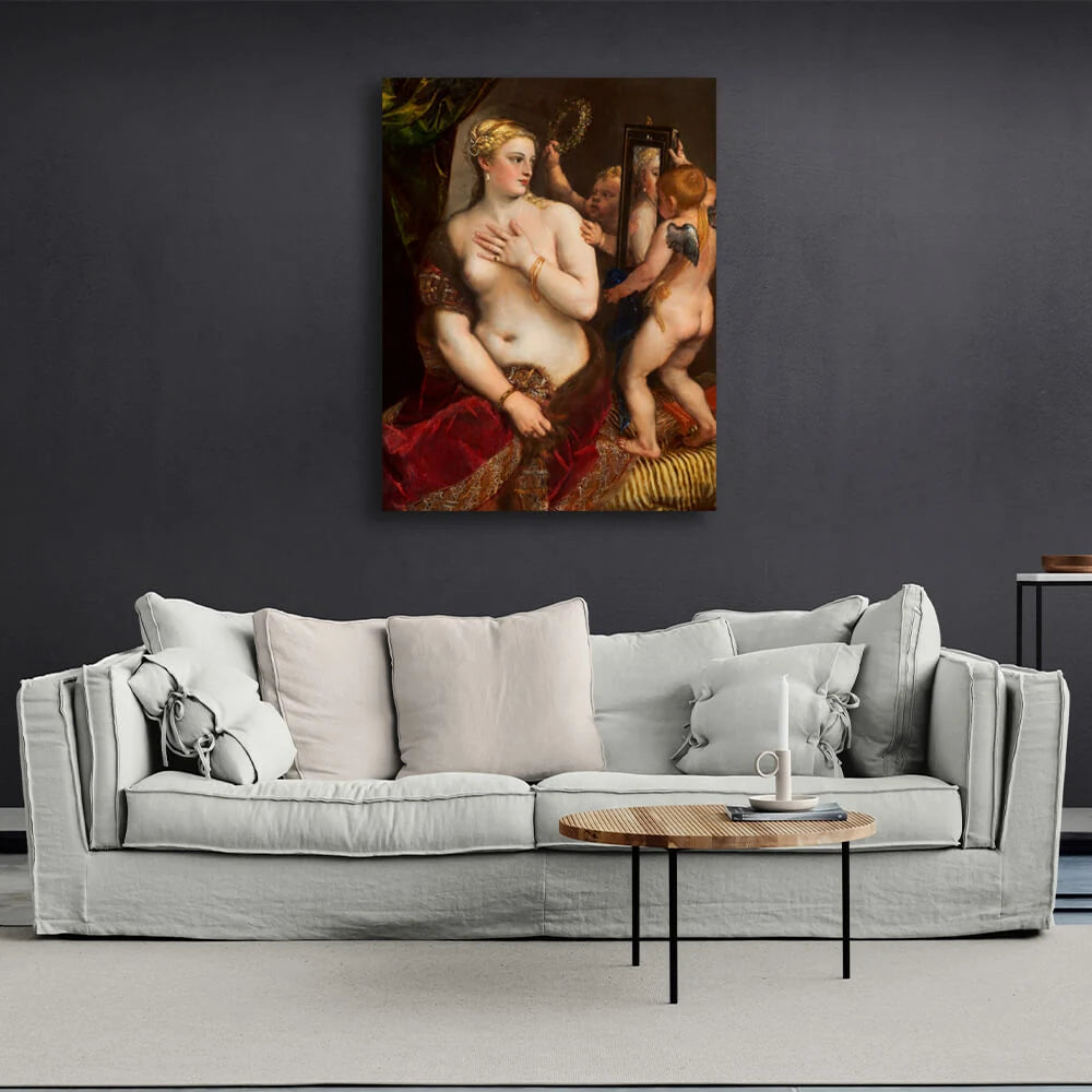 Venus and Titian Canvas Wall Art Print