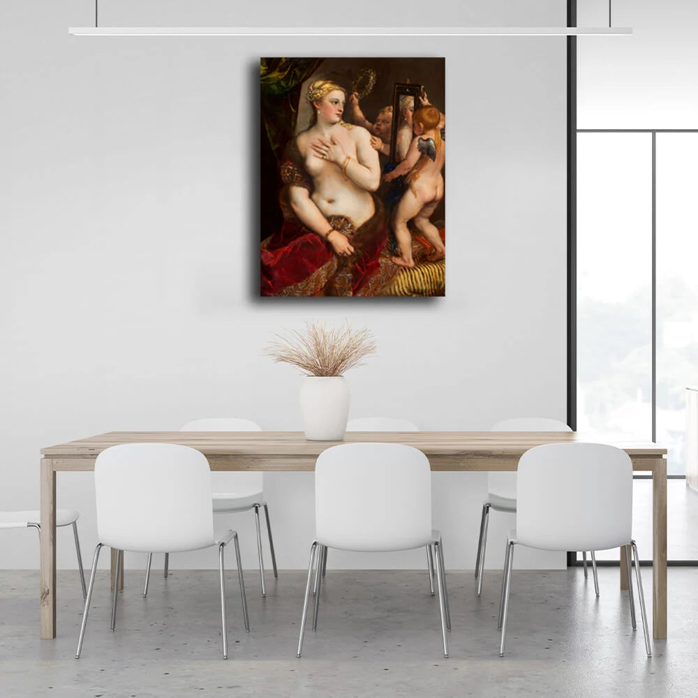 Venus and Titian Canvas Wall Art Print