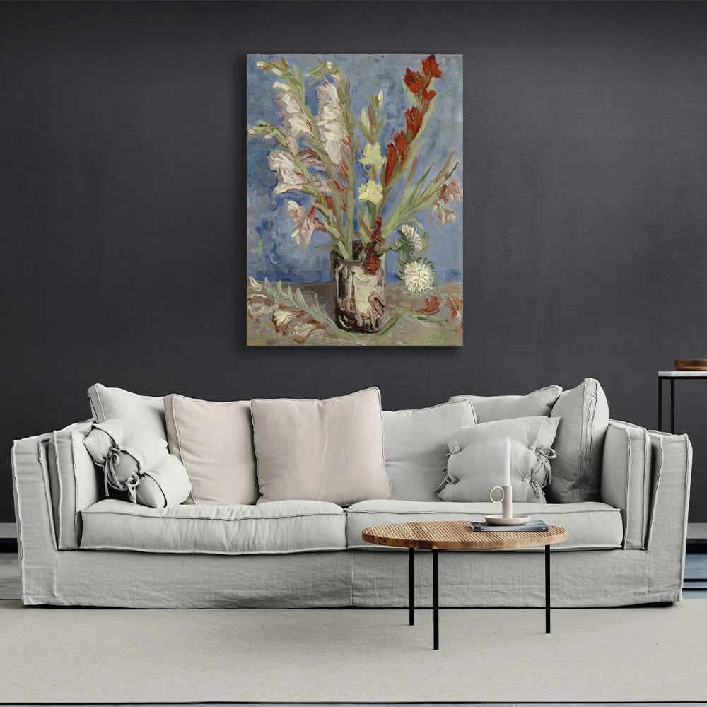 Reproduction Van Gogh gladiolus vase Reproduction Canvas Wall Art Print
