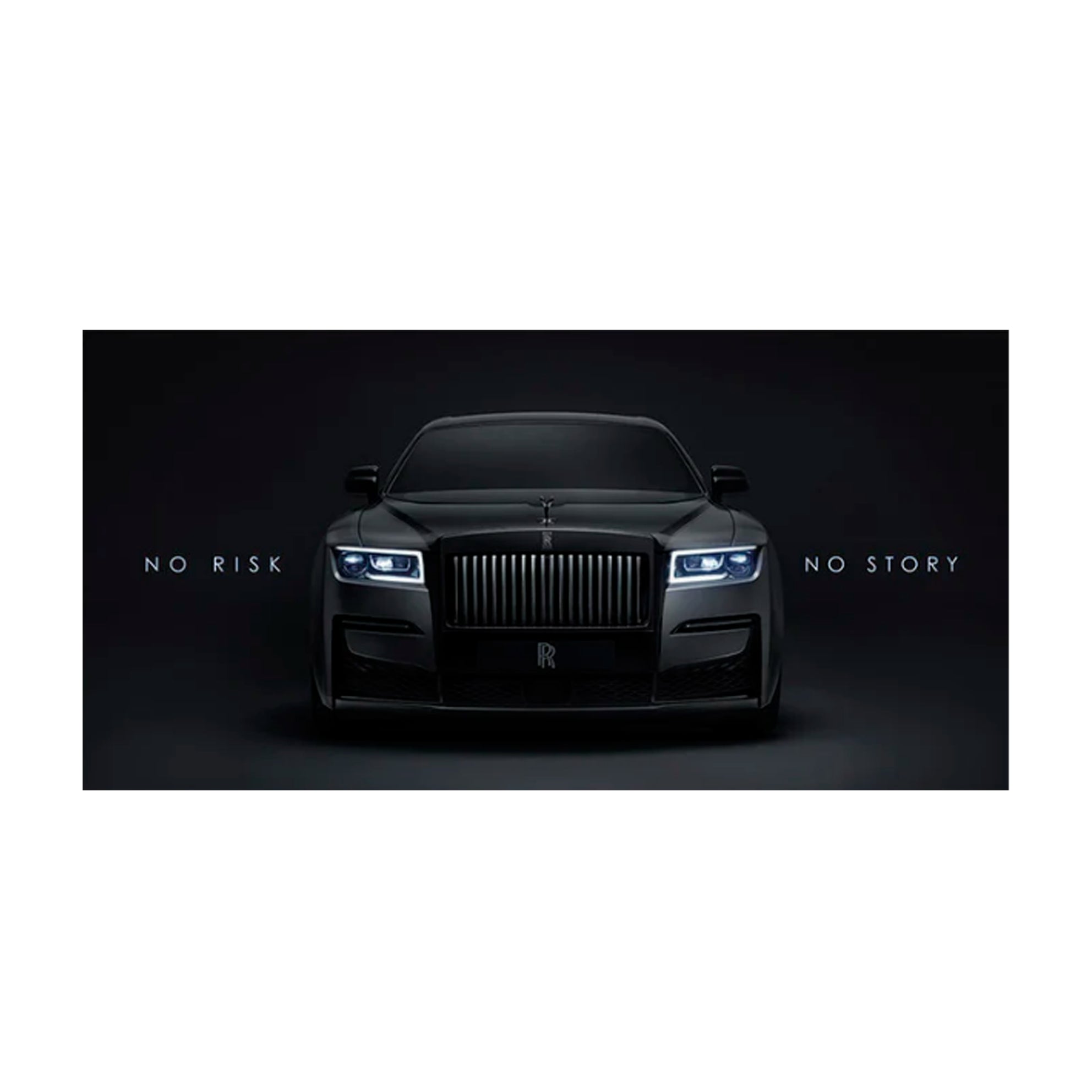 Rolls-Royce No risk, no History Motivational Canvas Wall Art Print