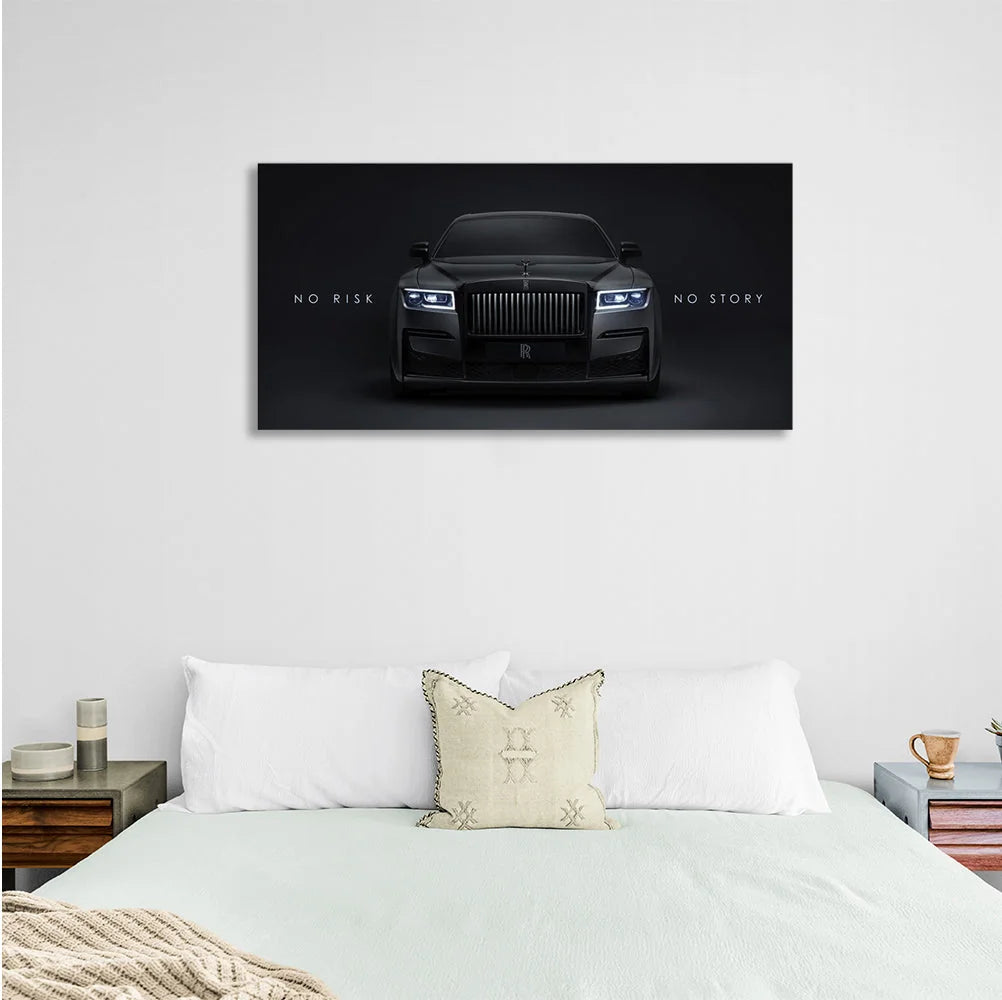 Rolls-Royce – Kein Risiko, keine Geschichte – motivierender Leinwand-Kunstdruck