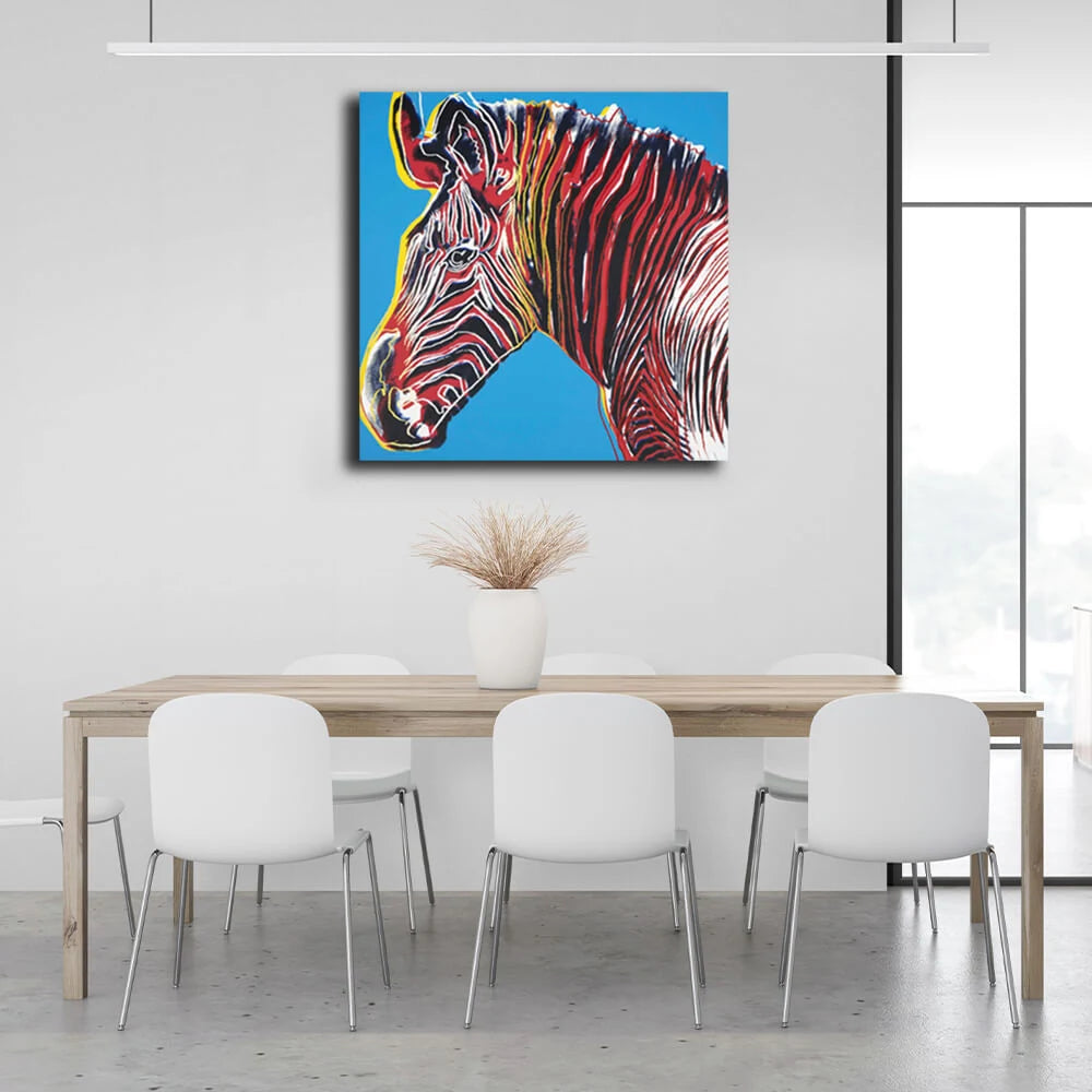 Reproduktion Zebra Pop Art Reproduktion Leinwand Wand Kunstdruck