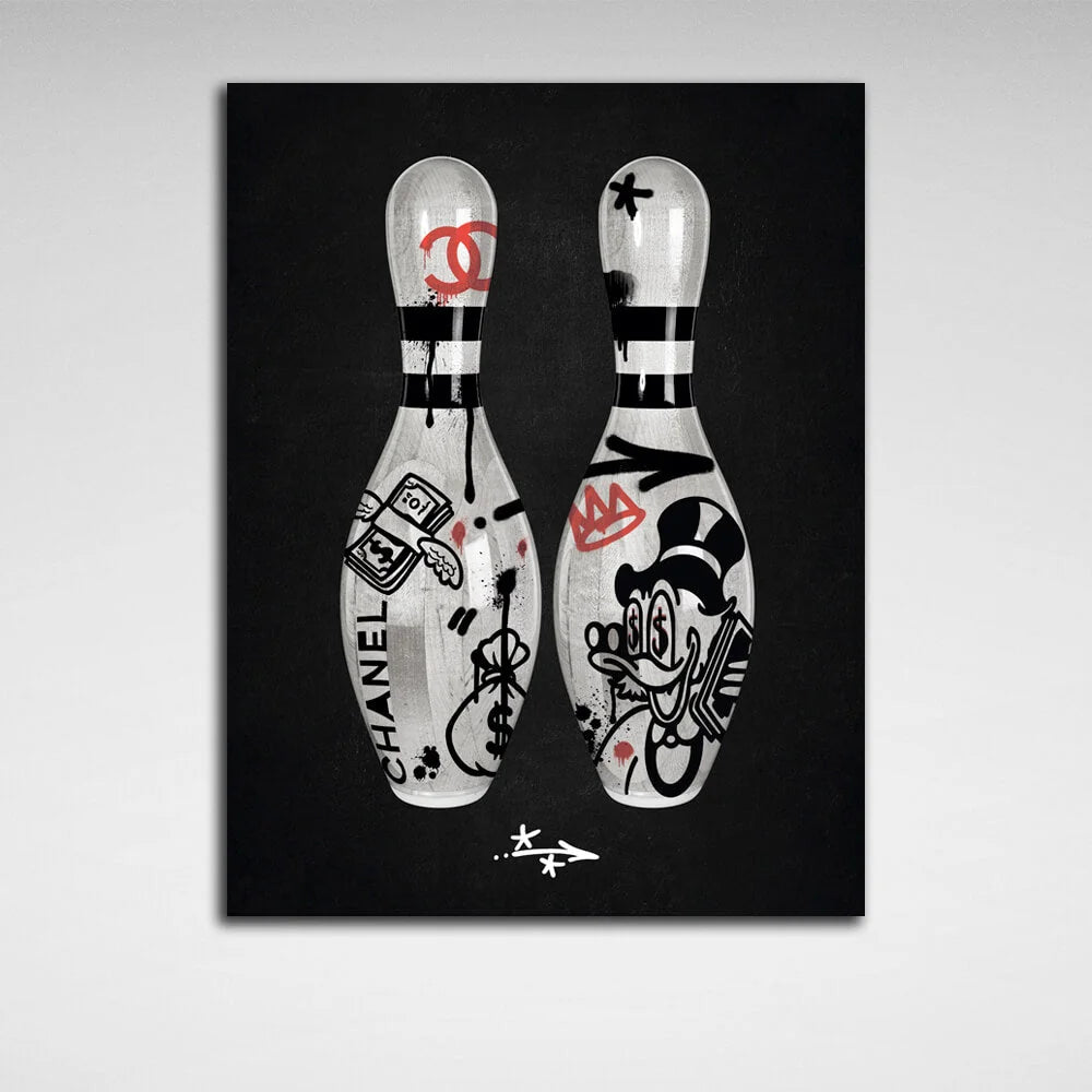 Leinwandbild „Scrooge Bowling“