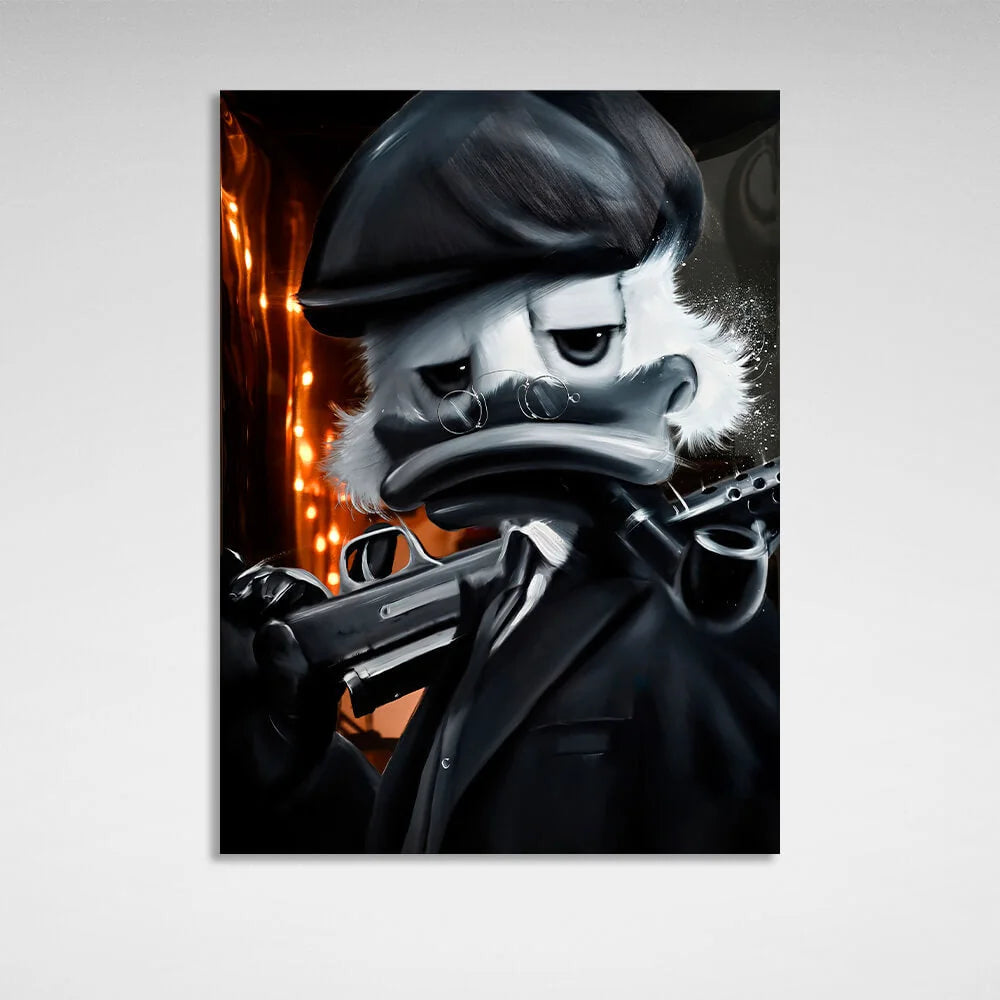 Inspirierender Leinwand-Kunstdruck „Scrooge Mafia“
