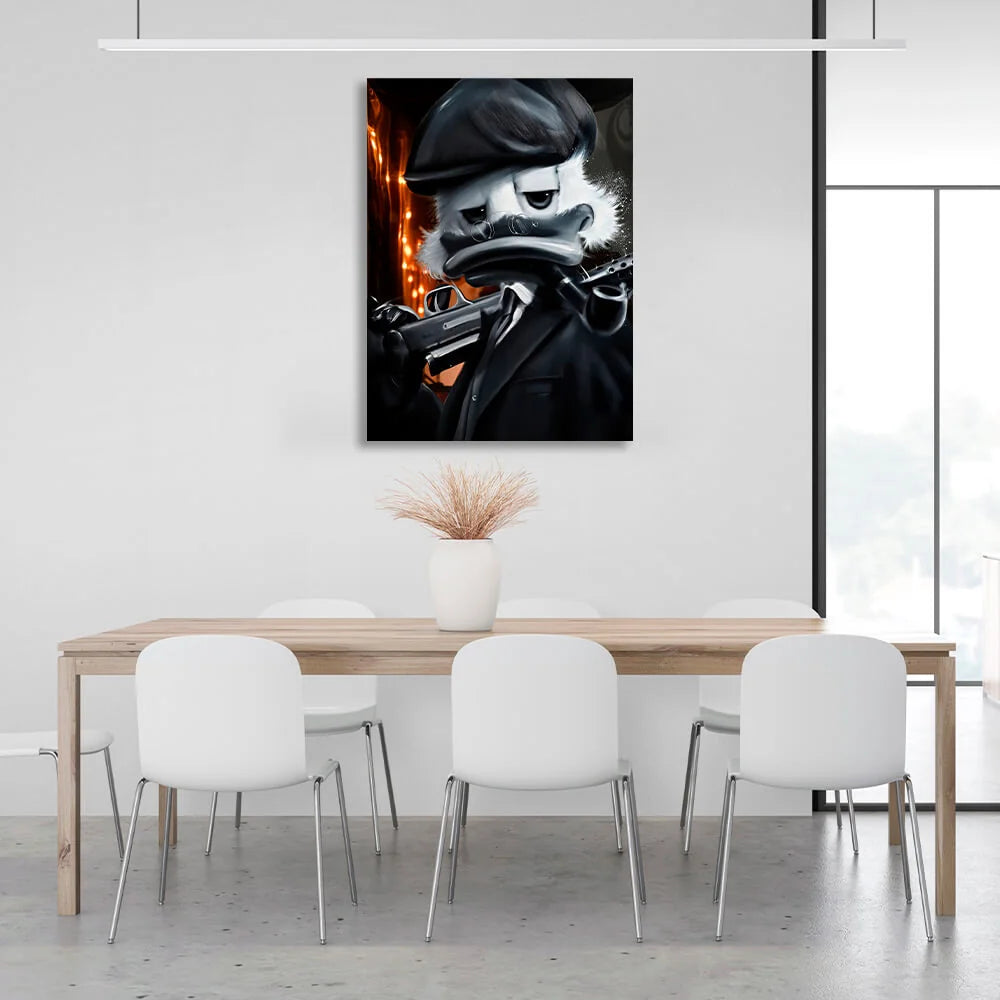 Inspirierender Leinwand-Kunstdruck „Scrooge Mafia“