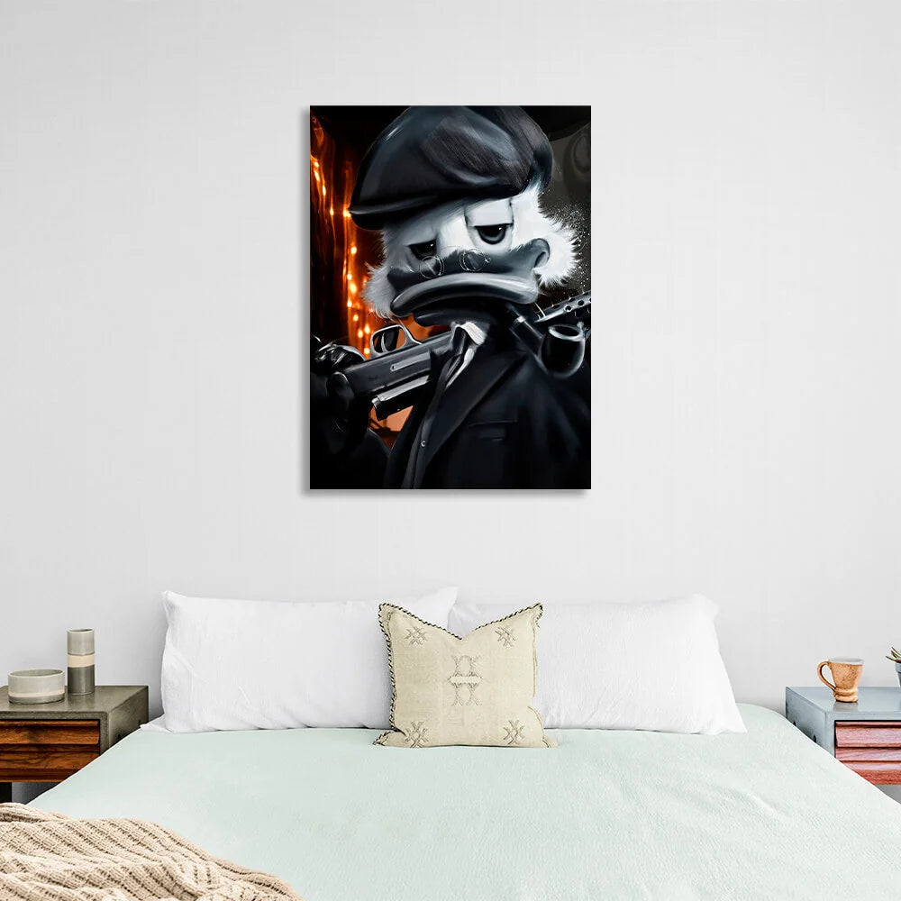 Inspirierender Leinwand-Kunstdruck „Scrooge Mafia“