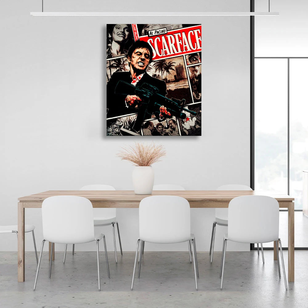 Kunstdruck auf Leinwand, Motiv „Scarface“