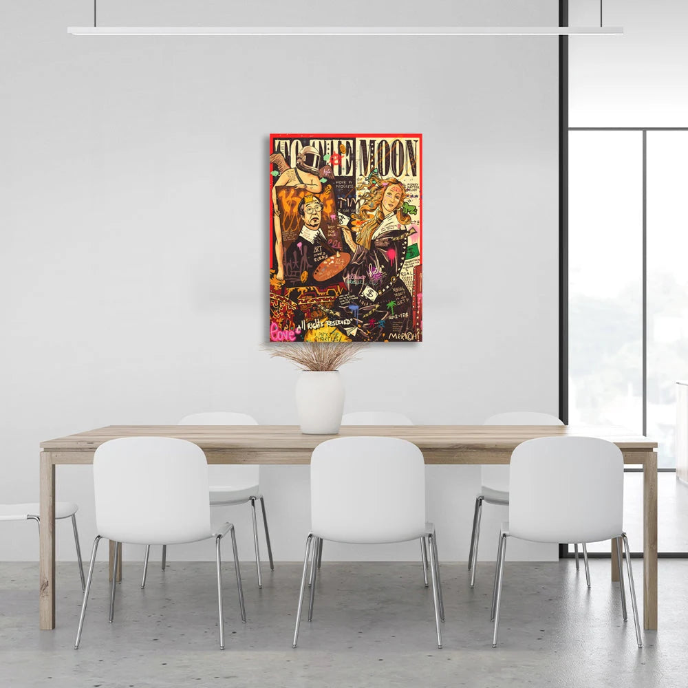 Satoshi Nakamoto Bitcoin Graffiti Magazin Inspirierender Leinwand-Kunstdruck