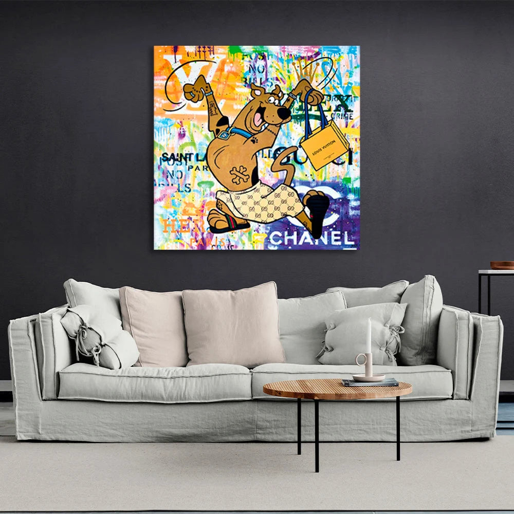 Leinwandbild im Scooby-Doo-Graffiti-Stil