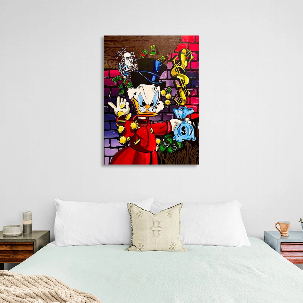 Inspirierender Kunstdruck auf Leinwand „Scrooge ist ein Chef“