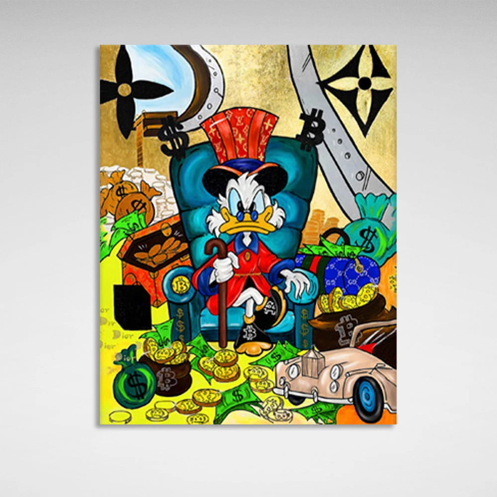 Inspirierender Kunstdruck auf Leinwand „Scrooge's in the Chair“