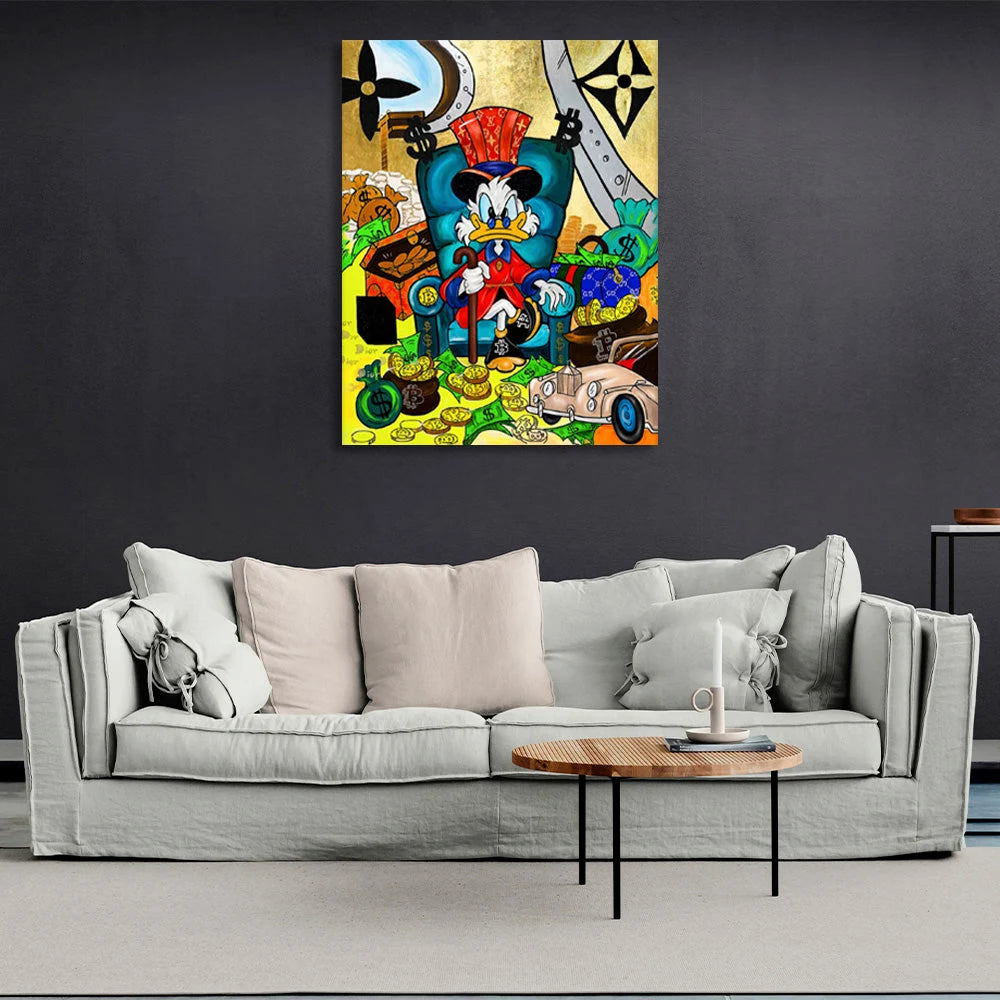 Inspirierender Kunstdruck auf Leinwand „Scrooge's in the Chair“