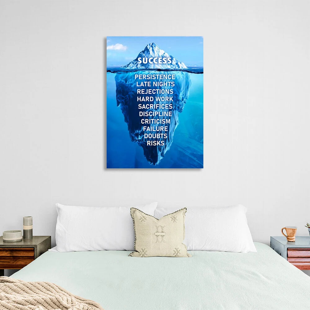 Leinwandbild „Success Iceberg“, motivierend, Wandbild
