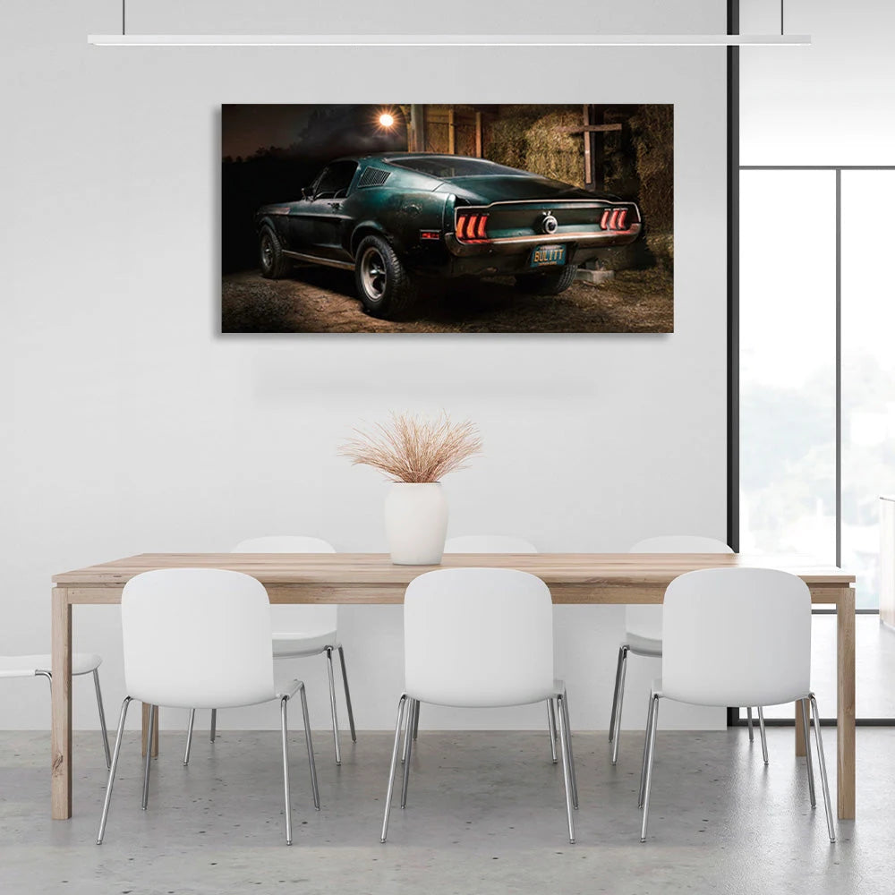 Leinwandbild „Das Auto im Felsen“