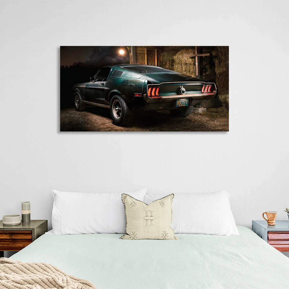 Leinwandbild „Das Auto im Felsen“