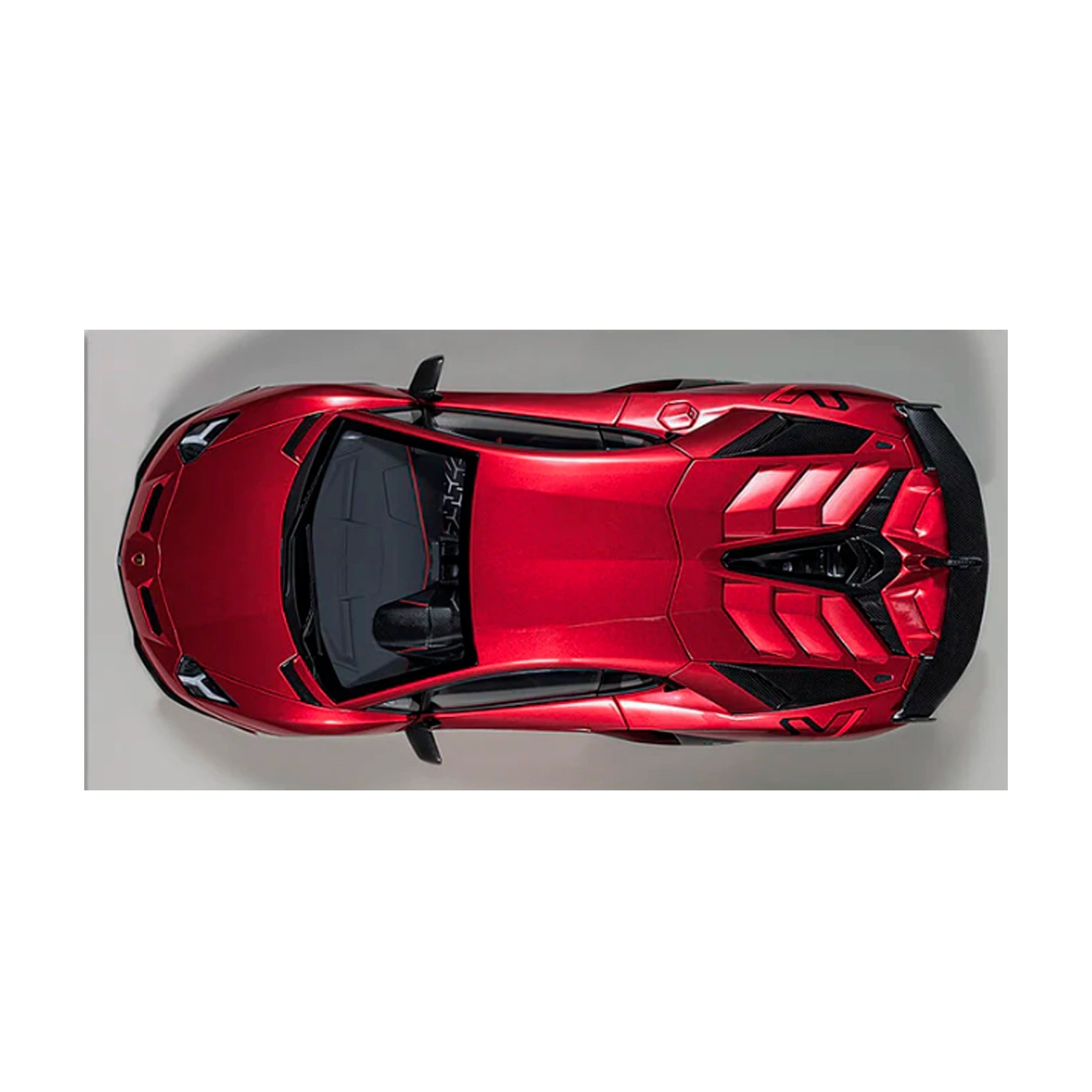 The car is a cherry red Lamborghini Canvas Wall Art Print