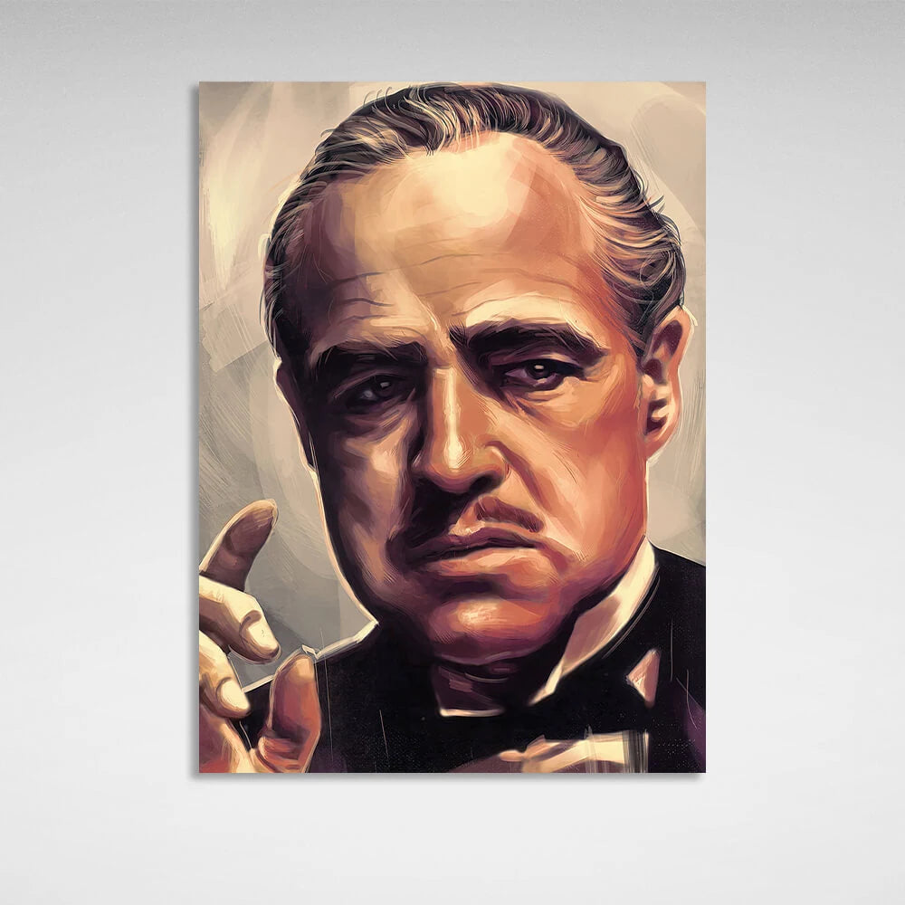 Leinwandbild „Der Pate“, Porträt, Wandbild