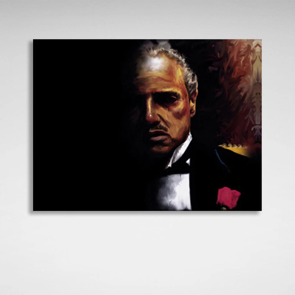 Kunstdruck auf Leinwand, Motiv: Der Pate, Nachahmung der Zeichnung