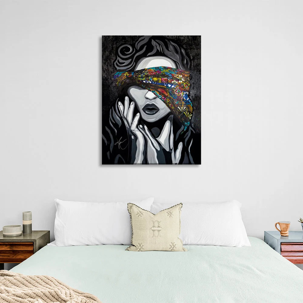 Kunstdruck auf Leinwand „Das Mädchen mit den geschlossenen Augen“