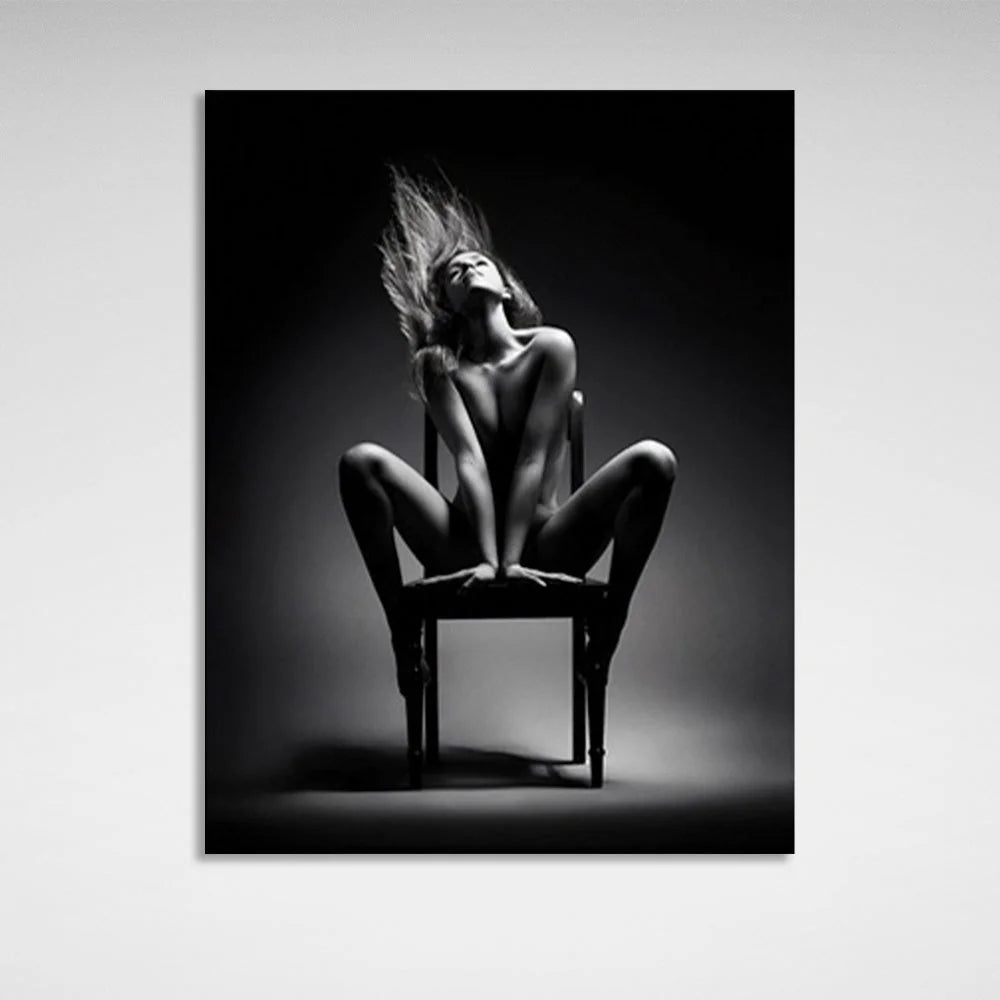 Girl on a Chair Canvas Wall Art Print