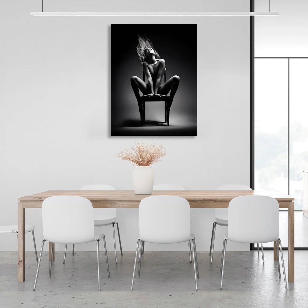 Girl on a Chair Canvas Wall Art Print