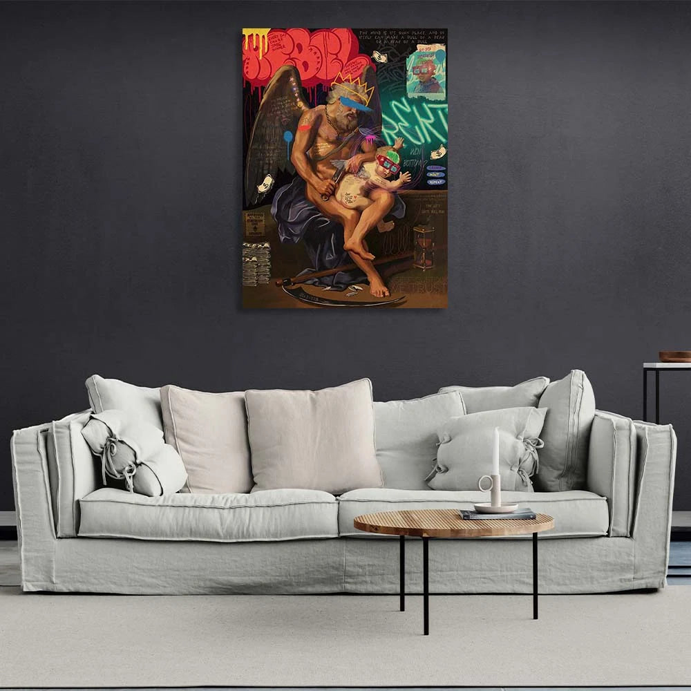 Der Chronos Pop Art Leinwand-Kunstdruck