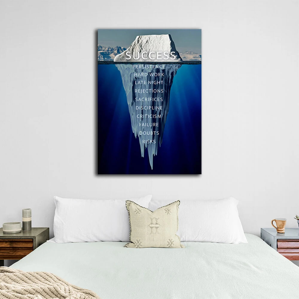 Um Erfolg zu motivieren Motivieren Leinwand Wand Kunstdruck