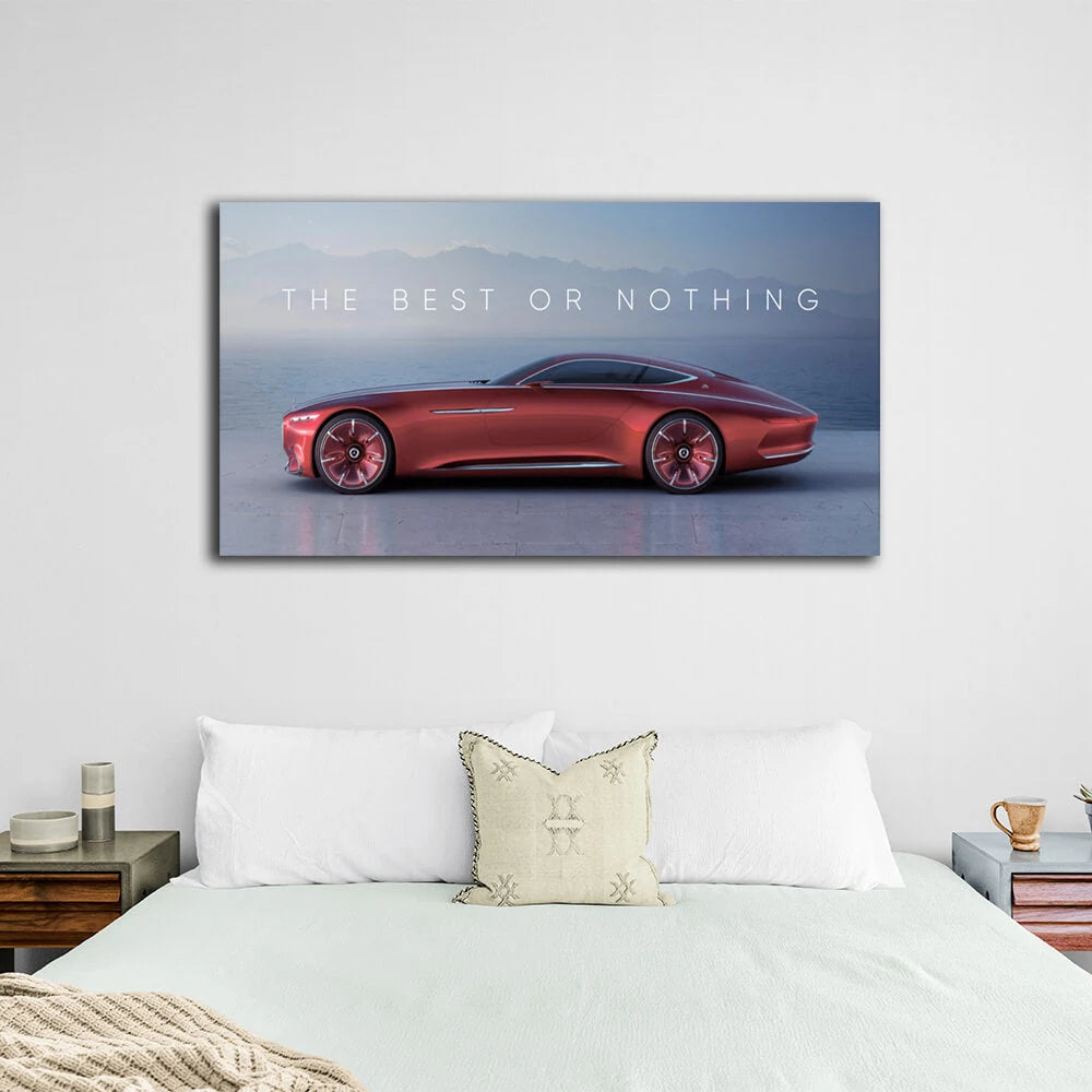 Zur Motivation: Das Beste oder nichts, Maybach, motivierender Leinwand-Kunstdruck
