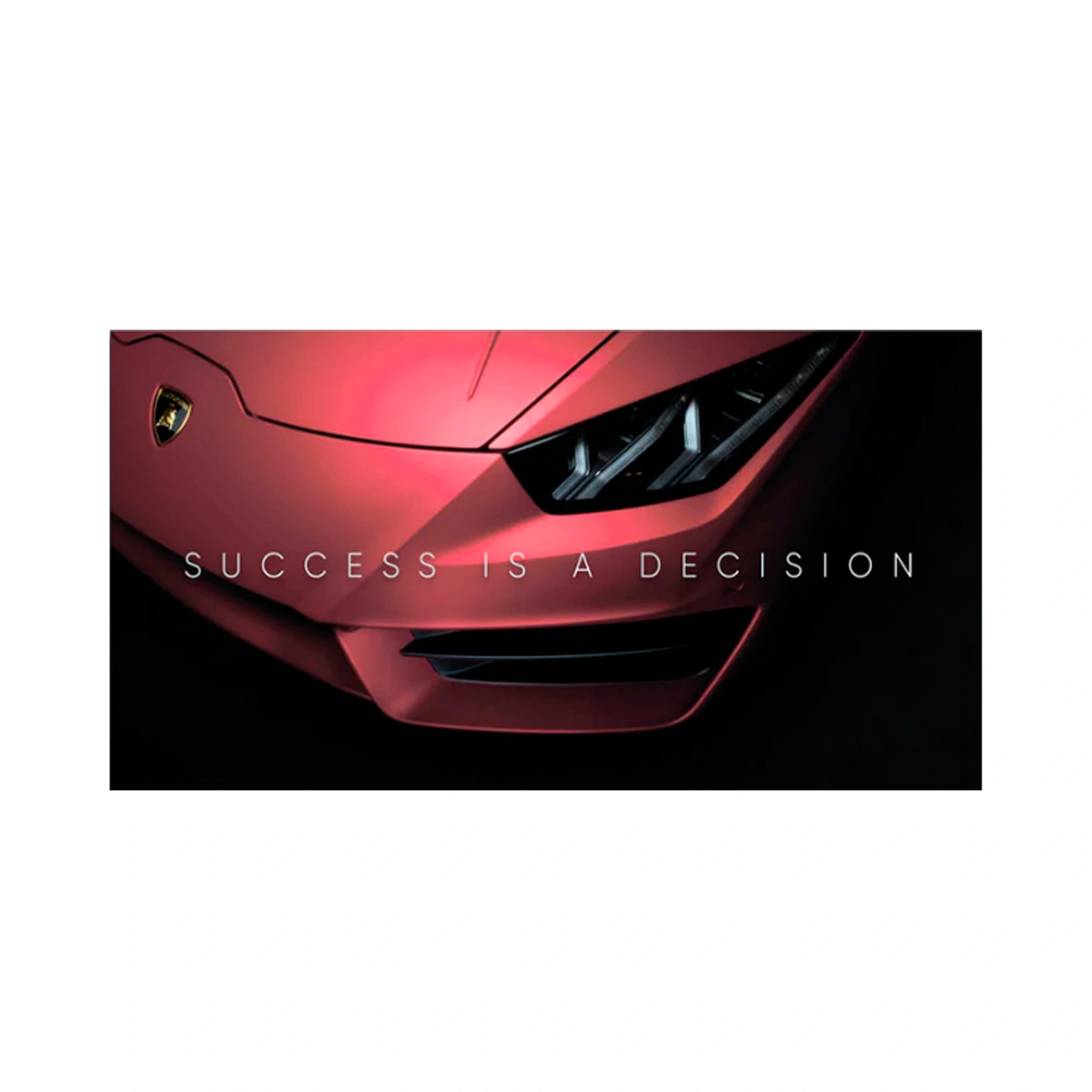 To motivate Success is a decision Lamborghin Motivational Canvas Wall Art Print