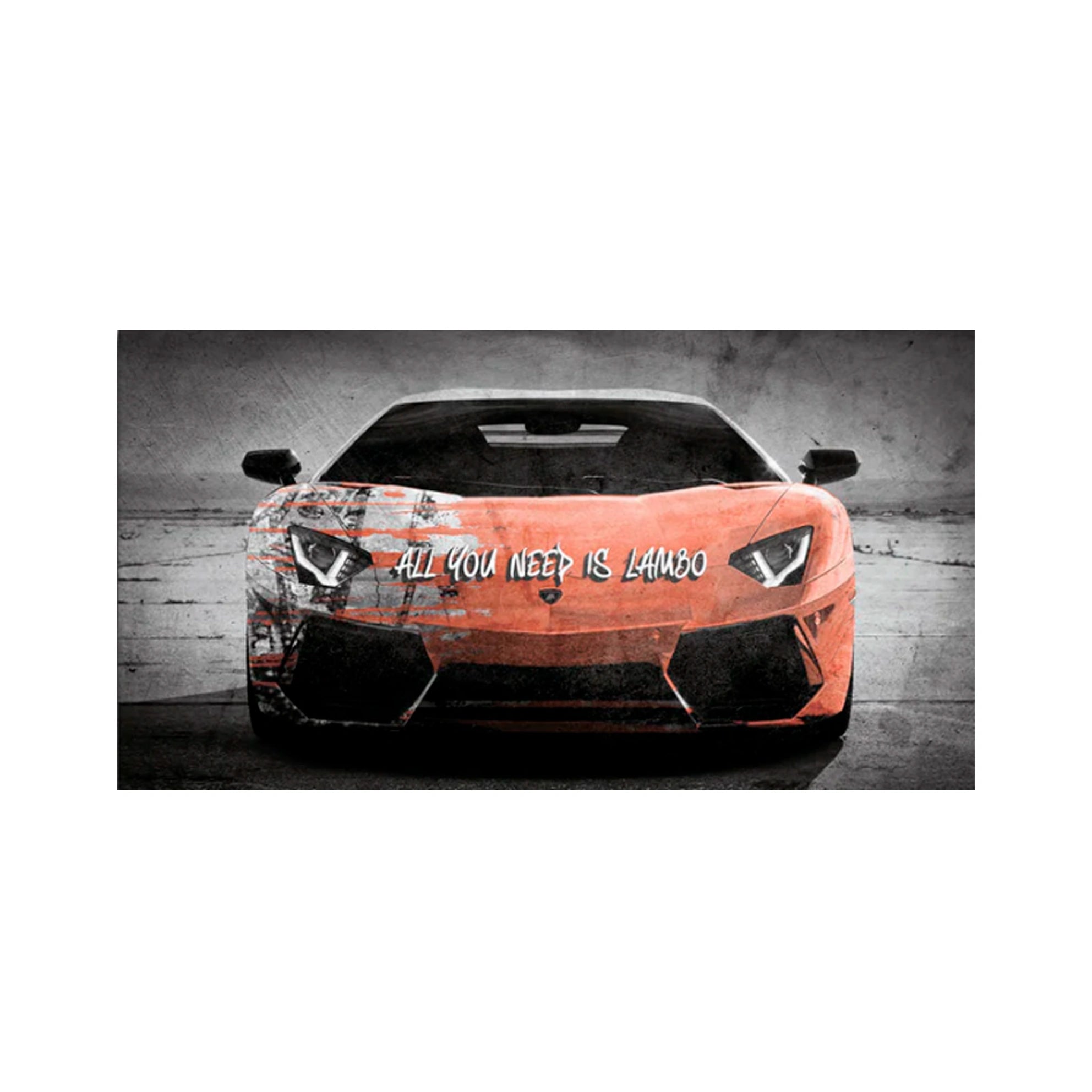 Zur Motivation brauchen Sie nur Lambon Motivations-Kunstdruck auf Leinwand