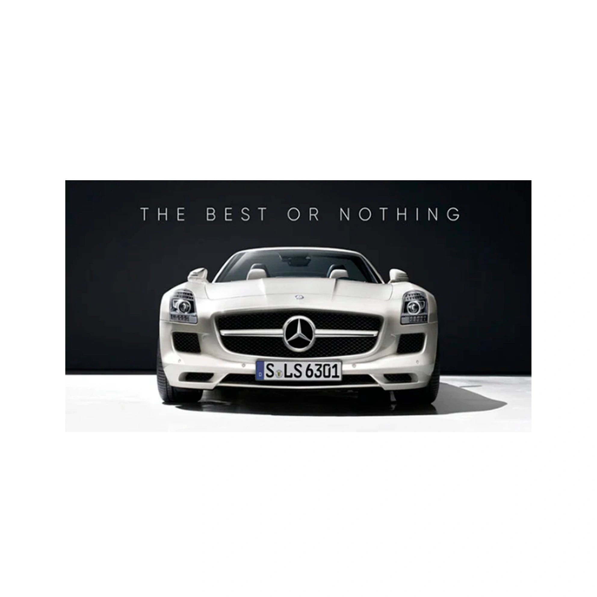 Um zu motivieren: Das Beste oder nichts, Mercedes, motivierender Leinwand-Kunstdruck