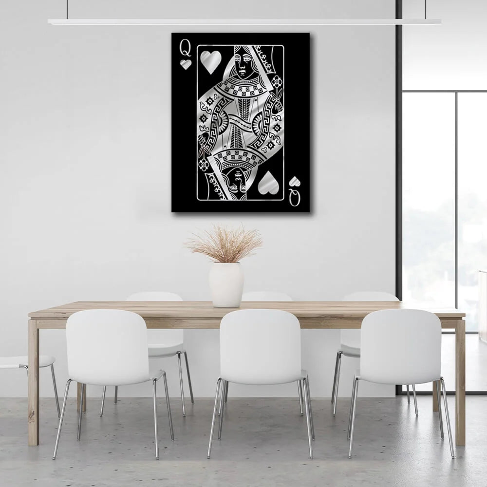 Um Königin Silber motivierende Leinwand Wand Kunstdruck