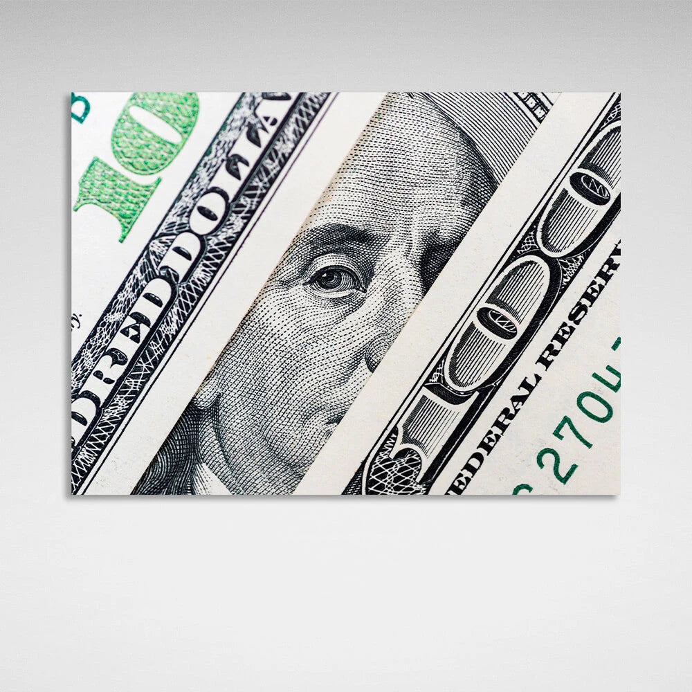 Ins Büro für Motivation $100 Benjamin's View inspirierende Leinwand Wand Kunstdruck